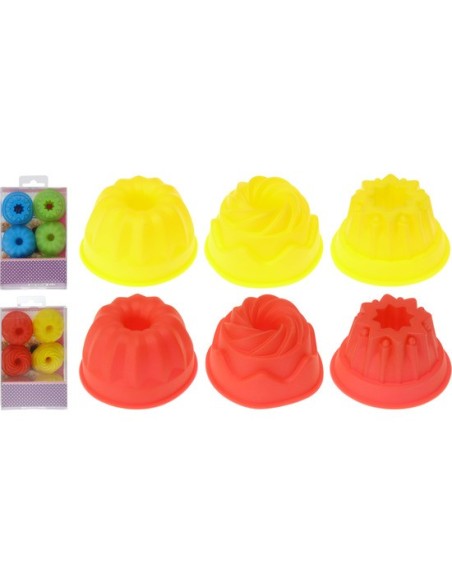 Set.6 moldes silicona 2ass 32712 kiwiku.com