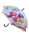 Paraguas manual shimmer and shine, Color Lila, Talla 40 CM