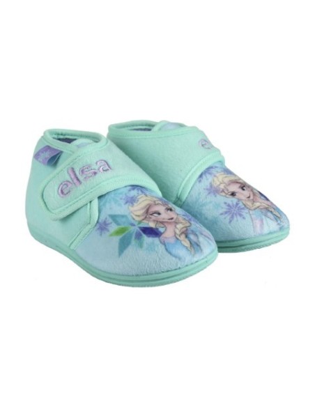 Zapatillas de casa media bota frozen, Color Azul Claro 2300002689 kiwiku.com