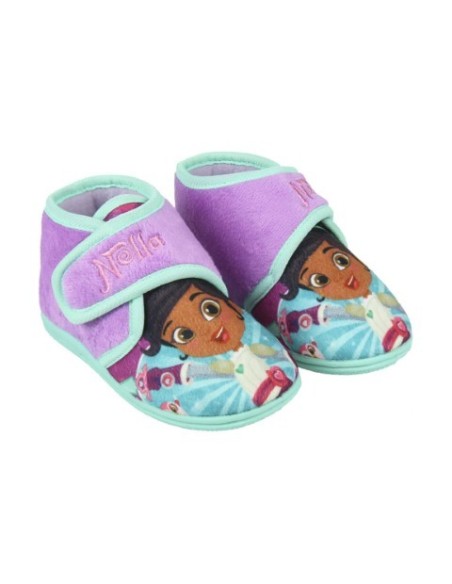 Zapatillas de casa media bota nella, Color Lila 2300003317 kiwiku.com