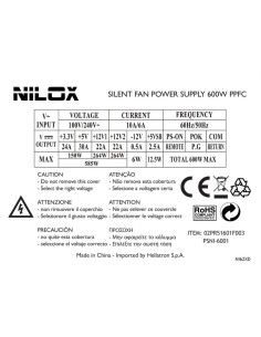 Compra Fuente De Alimentación Nilox 600W ATX En Kiwiku 2