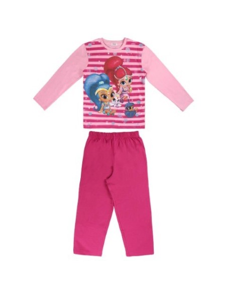 Pijama largo algodón shimmer and shine, Color Rosa 2200003035 kiwiku.com