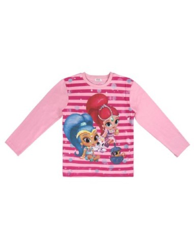 Pijama largo algodón shimmer and shine, Color Rosa 2200003035 kiwiku.com