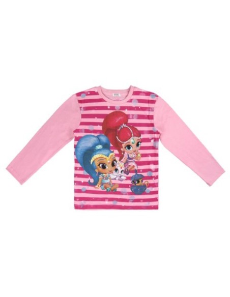 Pijama largo algodón shimmer and shine, Color Rosa 2200003035 kiwiku.com