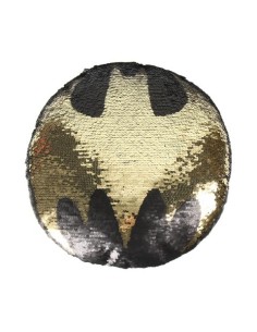 Cojin lentejuelas batman, Color Negro, Talla 30X30 CM 2200004489 kiwiku.com