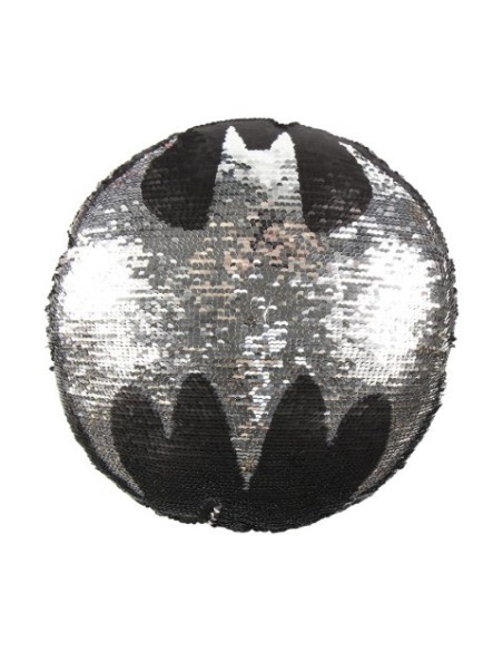 Cojin lentejuelas batman, Color Negro, Talla 30X30 CM 2200004489 kiwiku.com