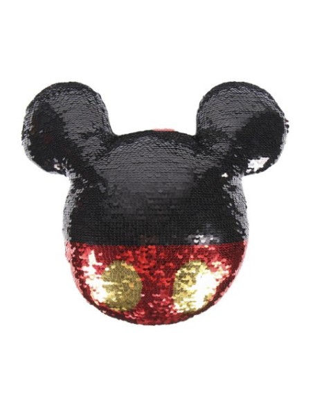 Cojin lentejuelas mickey, Color Rojo, Talla 30X30 CM 2200004490 kiwiku.com