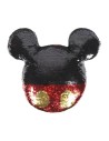 Cojin lentejuelas mickey, Color Rojo, Talla 30X30 CM