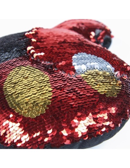 Cojin lentejuelas mickey, Color Rojo, Talla 30X30 CM 2200004490 kiwiku.com