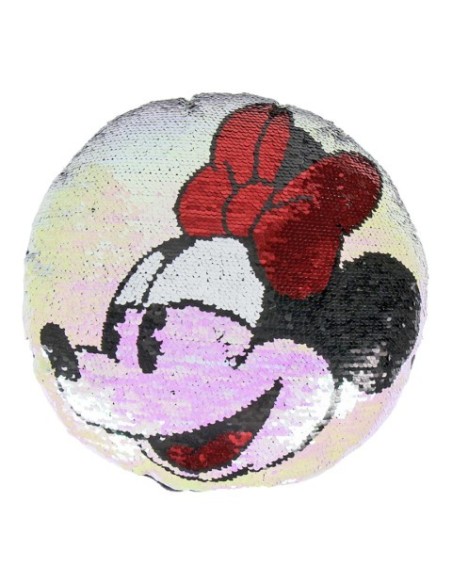 Cojin lentejuelas minnie, Talla 30X30 CM, Color Lila 2200004491 kiwiku.com