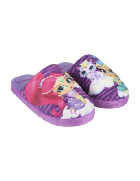 Zapatillas de casa abierta shimmer and shine, Color Lila  2300003295 kiwiku.com