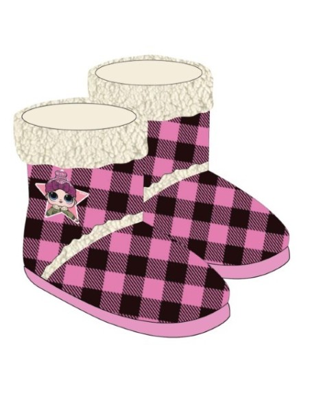 Zapatillas de casa bota lol, Color Rosa 2300004143 kiwiku.com
