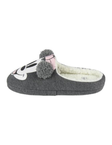 Zapatillas de casa abierta premium minnie, Color Gris 2300004153 kiwiku.com