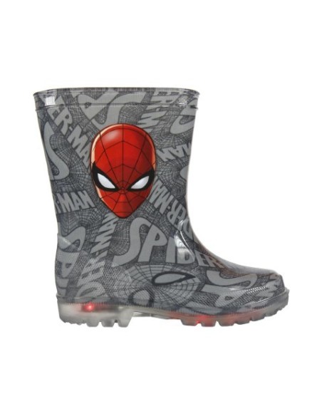 Botas lluvia pvc luces spiderman, Color Gris 2300002768 kiwiku.com