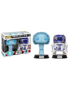 Set figuras pop star wars holographic leia and r2-d2 sdcc 2017 exclusive  kiwiku.com