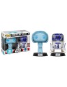 Set figuras pop star wars holographic leia and r2-d2 sdcc 2017 exclusive