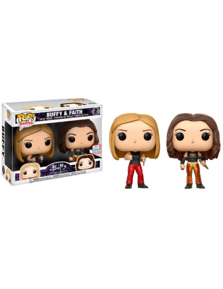 Set 2 figuras pop buffy the vampire slayer 25th buffy & faith 2017 fall convention exclusive  kiwiku.com