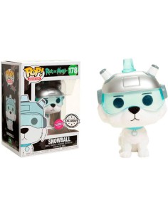 Figura pop rick & morty snowball flocked exclusive  kiwiku.com