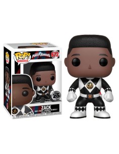 Figura pop power rangers black ranger zack no helmet series 7  kiwiku.com