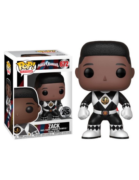 Figura pop power rangers black ranger zack no helmet series 7  kiwiku.com