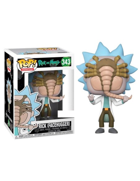 Figura pop rick & morty alien facehugger rick exclusive  kiwiku.com