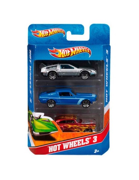 Blister 3 coches Hot Wheels surtido 3004559 kiwiku.com