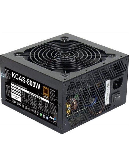 Fuente alimentacion aerocool kickass 800w silver, certificado 80 plus silver , pfc activo, vent. 12x KCAS800S kiwiku.com