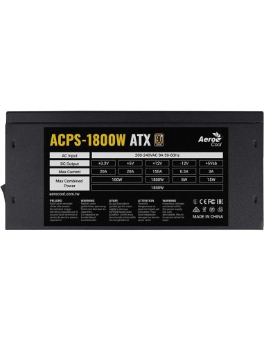 Fuente alimentacion aerocool acps 1800w certificado 80 plus gold  ACPS1800 kiwiku.com