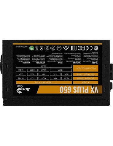 Fuente alimentacion aerocool vx plus 650  85+, 650w VXPLUS650 kiwiku.com