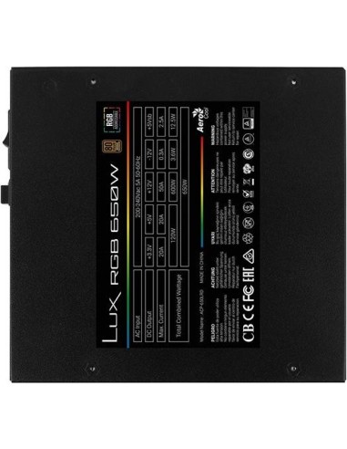 Aerocool Lux rgb 650m Fuente de Alimentación 650 w LUXRGB650M kiwiku.com