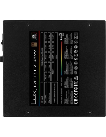 Aerocool Lux rgb 650m Fuente de Alimentación 650 w LUXRGB650M kiwiku.com