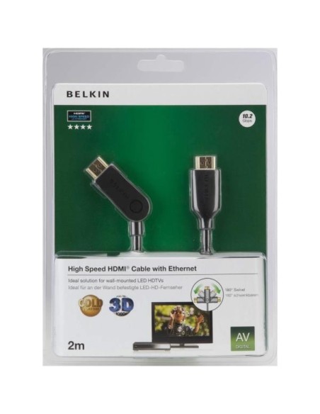 Belkin F3Y024BF2M - Cable HDMI (2m, HDMI, HDMI, Negro)
