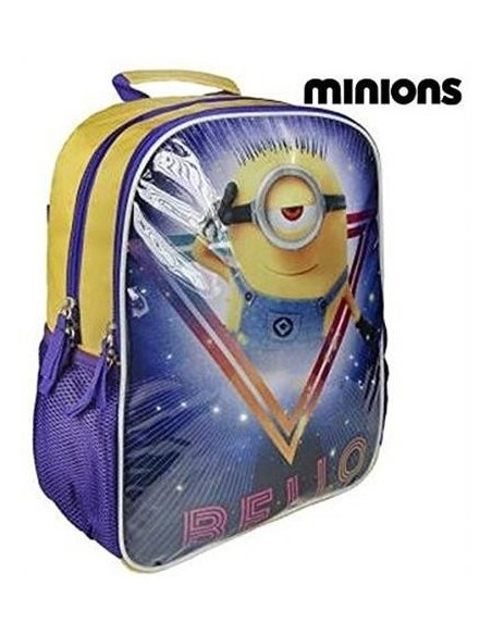 Mochila escolar luces minions, Color Azul 2100002026 kiwiku.com