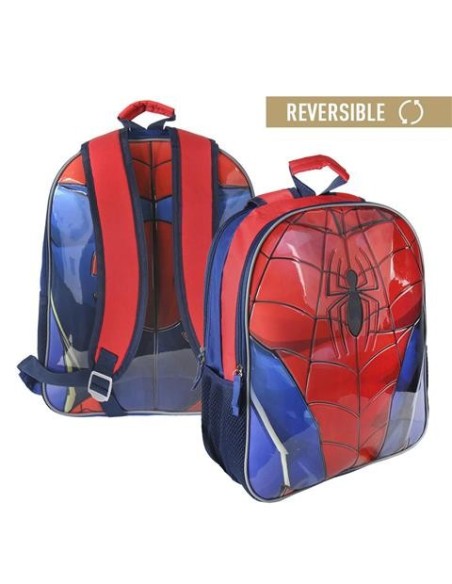 Mochila escolar reversible spiderman, Color Rojo 2100002154 kiwiku.com