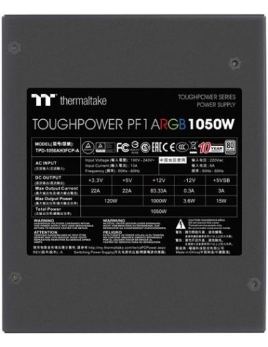 Fuente  Alimentacion Atx 1050W  Pf1 Argb Platinum PS-TPD-1050F3FAPE-1