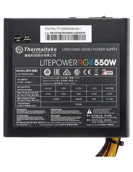 Fuente Alimentacion Atx 550W Litepower Rgb PS-LTP-0550NHSANE-1