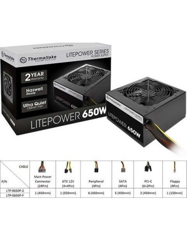 Fuente Alimentacion Atx 650W Litepower Negro PS-LTP-0650NPCNEU-2