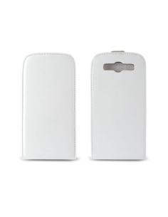Funda vertical con tapa para samsung galaxy siii i9300 blanca