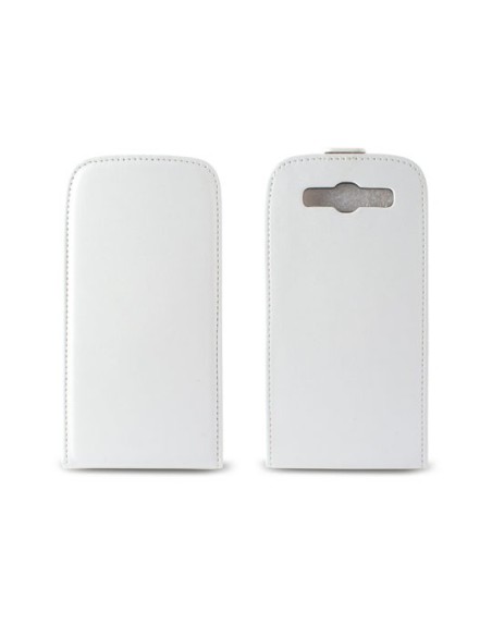 Funda vertical con tapa para samsung galaxy siii i9300 blanca