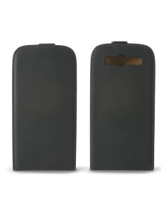 Funda vertical con tapa para samsung galaxy siii i9300 rubber touch negra