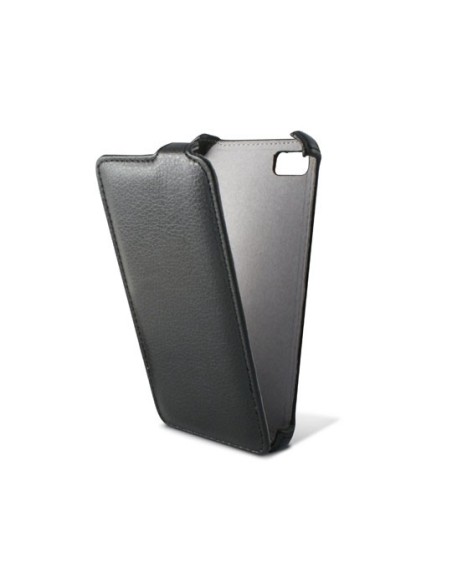 Ksix B0217FU92 - Funda con tapa para BlackBerry Z10 (diseño elegante con tapa rígida y cierre ajustable a presión), negro: Kiwik