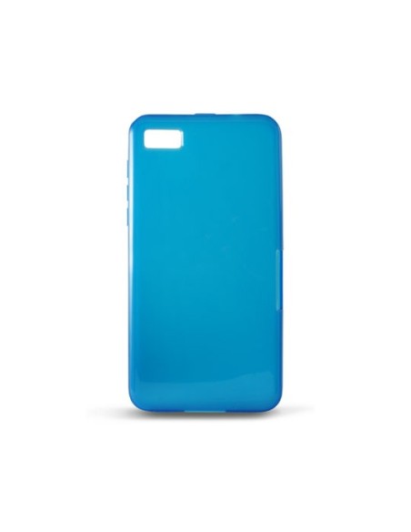 Kiwiku.com: Ksix B0217FTP05 - Funda para BlackBerry Z10 (color translúcido con acabado brillante), azul - Electrónica
