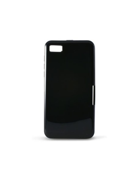 Kiwiku.com: Ksix B0217FTP01 - Funda para BlackBerry Z10 (color sólido con acabado brillante), negro - Electrónica