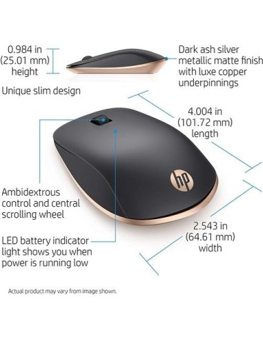 HP Z5000 - Ratón inalámbrico Bluetooth Negro W2Q00AA#ABB kiwiku.com