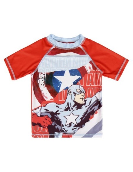 Camiseta baño avengers capitan america, Color Rojo 2200003817 kiwiku.com