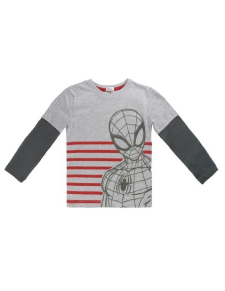 Camiseta manga larga spiderman, Color Gris 2200002991 kiwiku.com
