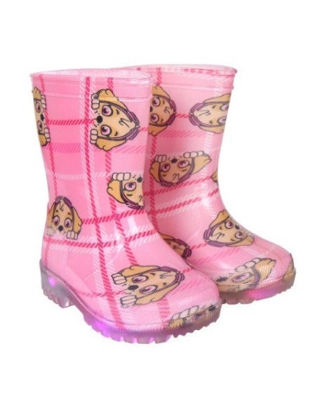 Botas lluvia pvc luces paw patrol, Color Rosa 2300003480 kiwiku.com