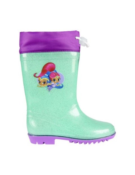 Botas lluvia pvc shimmer and shine, Color Azul Turquesa 2300003495 kiwiku.com