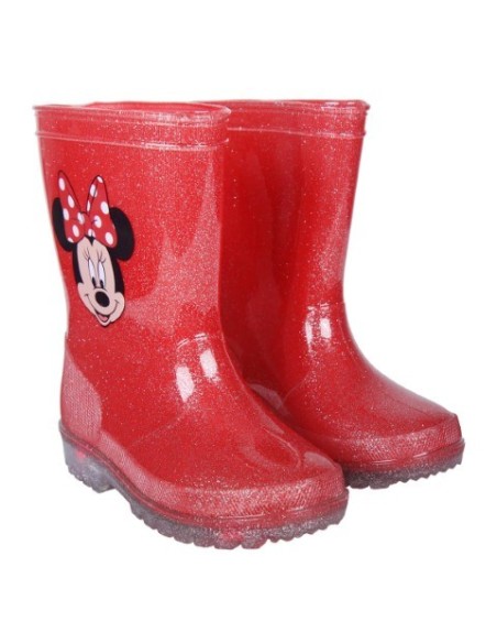 Botas lluvia pvc luces minnie, Color Rojo 2300003498 kiwiku.com
