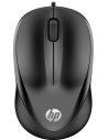 Ratón Hp - 1000, cable usb 1200 dpi ambidextro, Negro